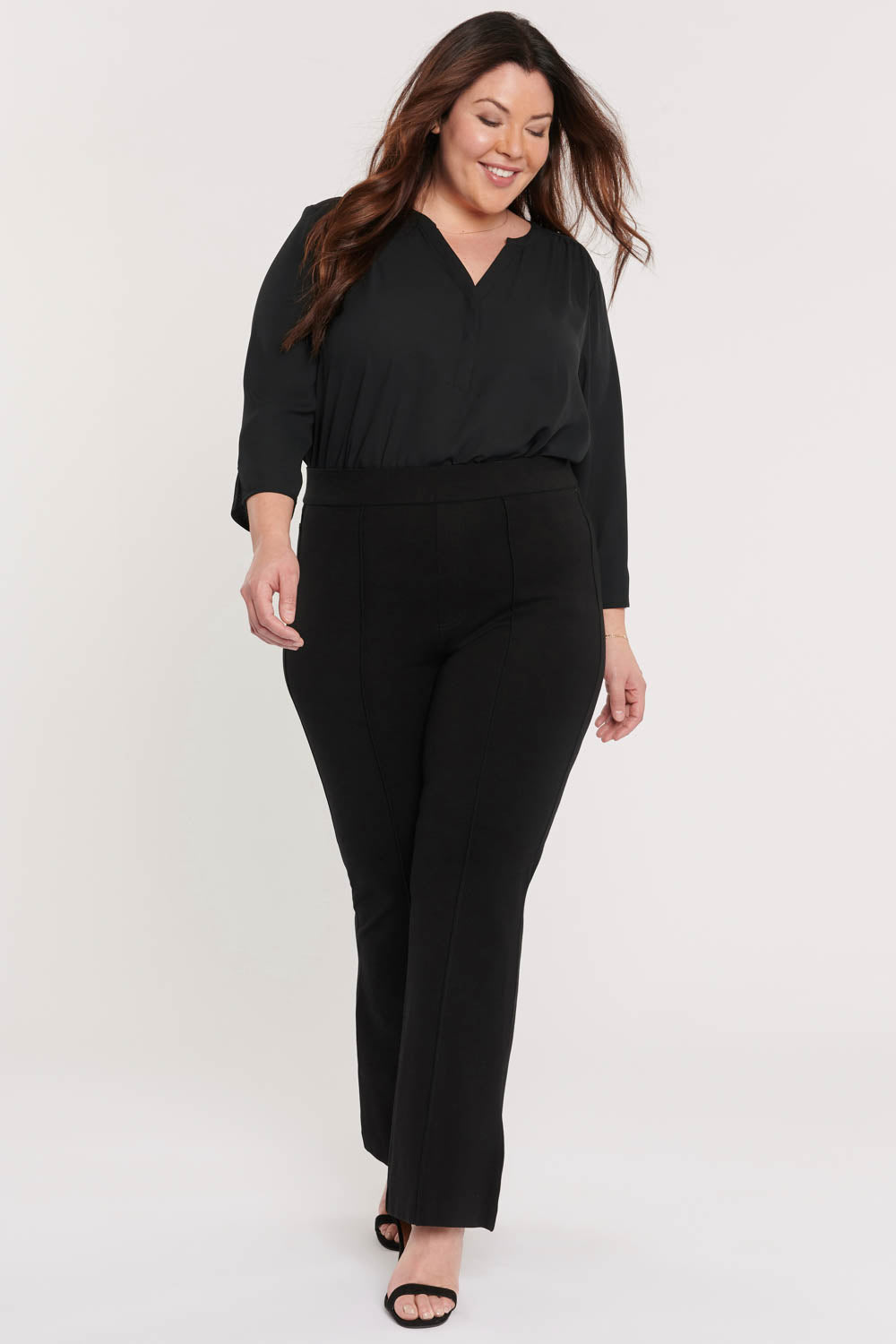 Pull-On Flared Pants In Plus Size - Jet ...